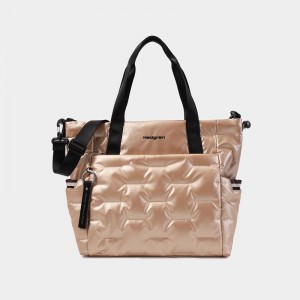 Hedgren Puffer Women's Tote Bags Beige | UXU24FZ