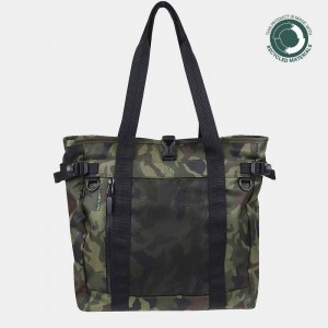 Hedgren Summit Sustainably Made Women's Tote Bags Green Black | KTI2664PQ