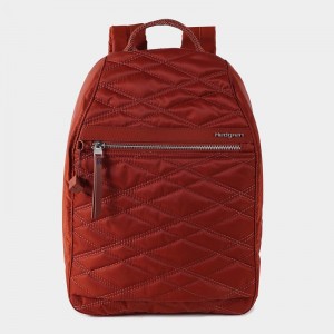 Hedgren Vogue Large Rfid Women's Backpacks Red Brown | QWU6725LD