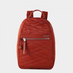 Hedgren Vogue Rfid Women's Backpacks Red Brown | YXZ2976RN