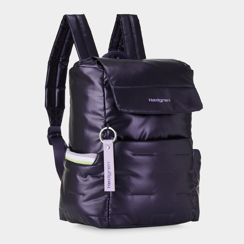 Hedgren Billowy Women's Backpacks Purple Deep Blue | KNR47ST