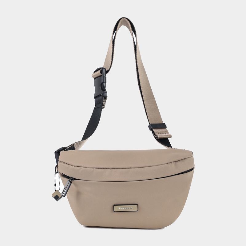 Hedgren Halo Women's Belt Bags Grey Beige | FPC9849EA