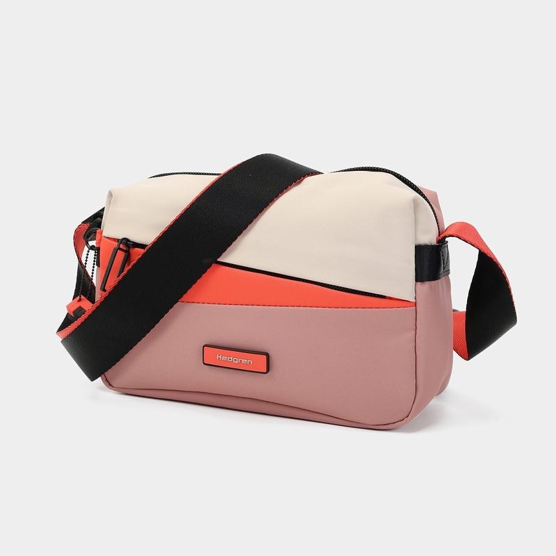 Hedgren Neutron Small Women's Crossbody Bags Pink Orange | JYU1531WG