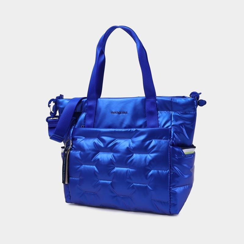 Hedgren Puffer Women's Tote Bags Blue | VRW9218WZ