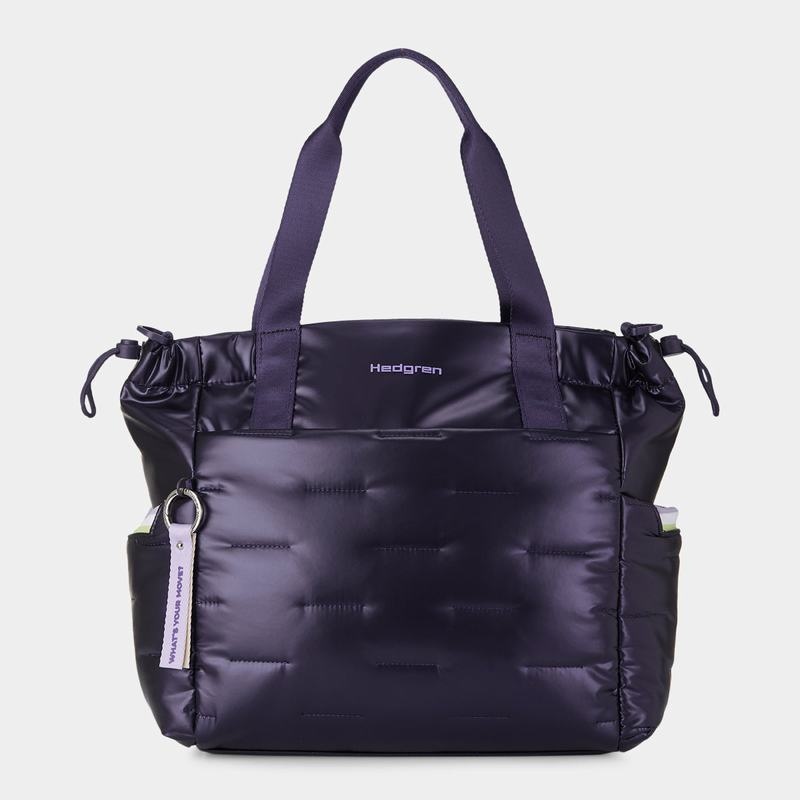 Hedgren Puffer Women's Tote Bags Purple Deep Blue | SWO220HA