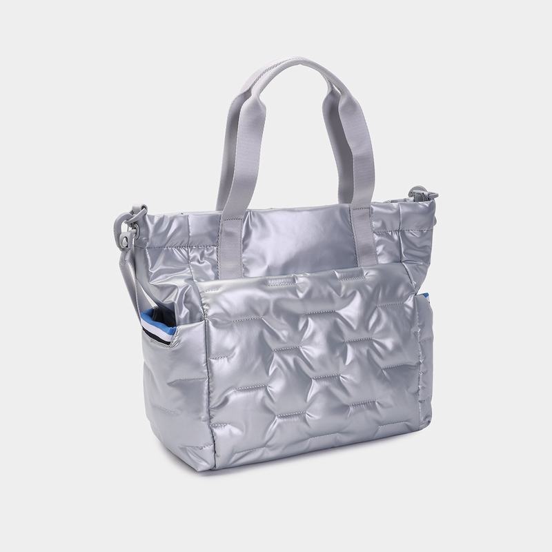 Hedgren Puffer Women's Tote Bags Silver Blue | NHR3286AT