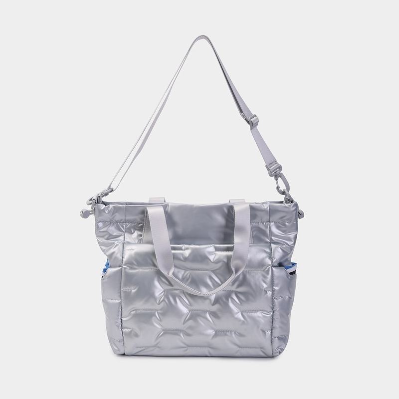 Hedgren Puffer Women's Tote Bags Silver Blue | NHR3286AT