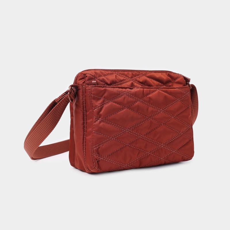 Hedgren Quilted Eye Rfid Women's Shoulder Bags Red Brown | TLQ5095HI