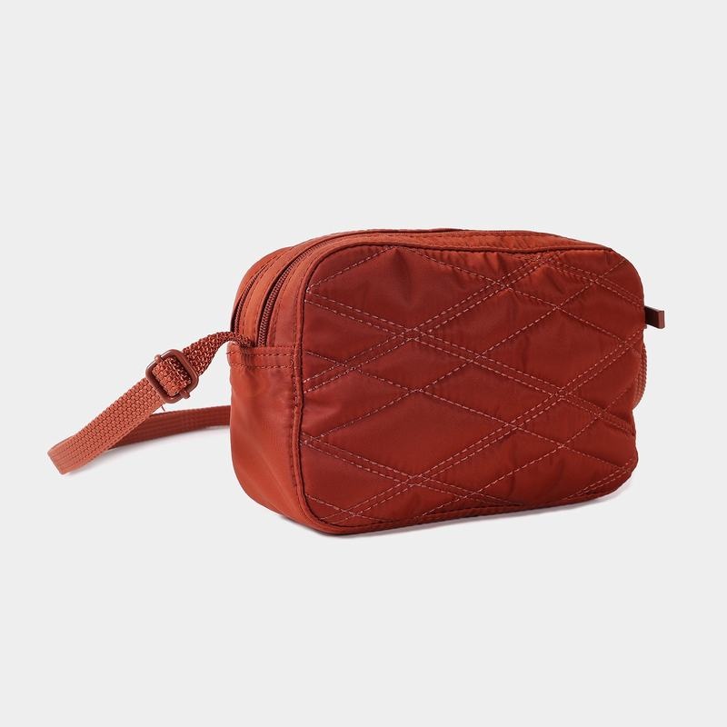 Hedgren Quilted Maia Mini Rfid Women's Crossbody Bags Red Brown | XXP5560SU