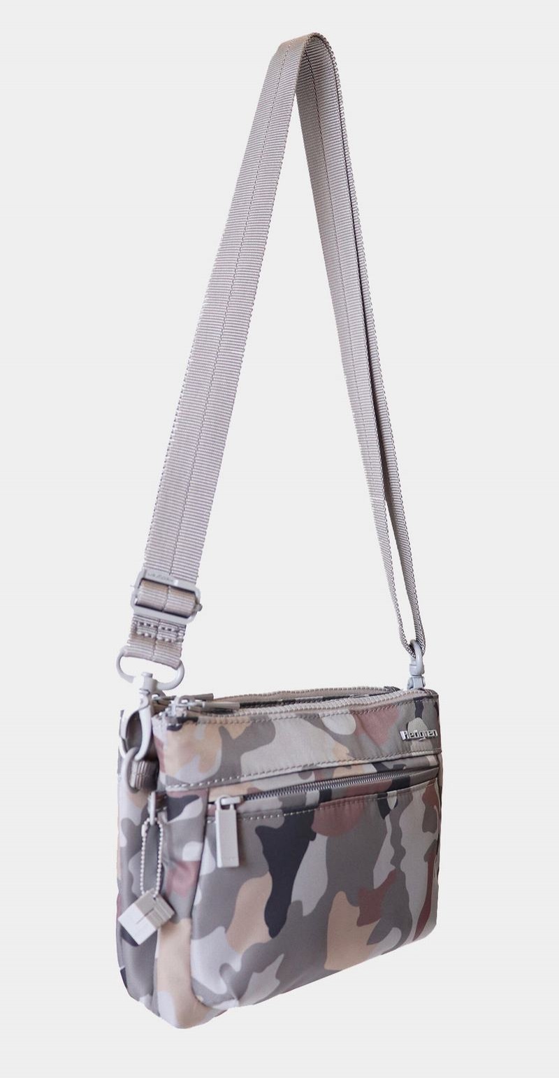 Hedgren Rain Sustainably Made Women's Crossbody Bags Grey Camo | LME892TW