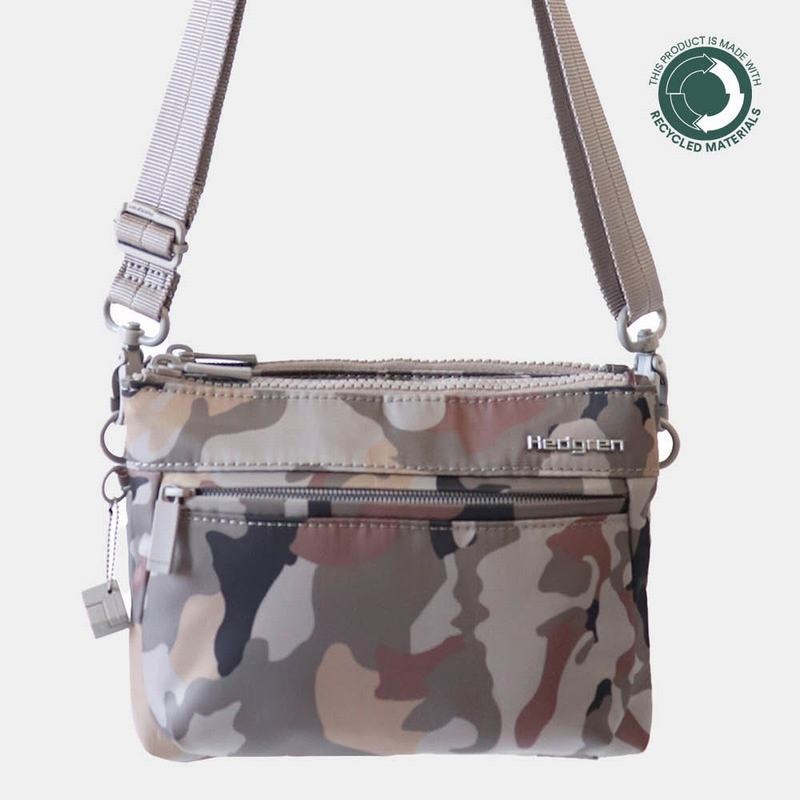 Hedgren Rain Sustainably Made Women\'s Crossbody Bags Grey Camo | LME892TW