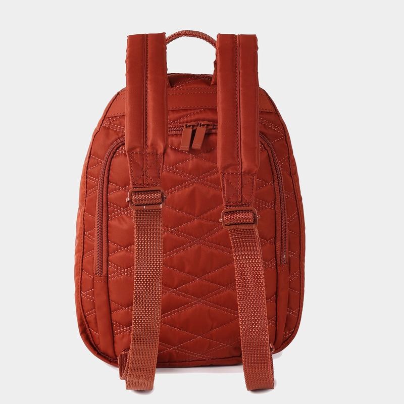 Hedgren Vogue Rfid Women's Backpacks Red Brown | YXZ2976RN